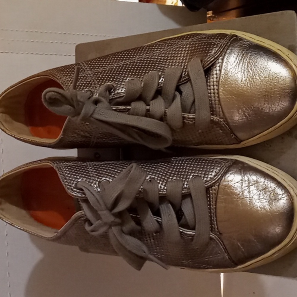 PF Flyers metallic leather sneaker